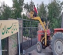 گزارش اجرای عملیات ساخت و نصب در ورودی نهالستان سبحان