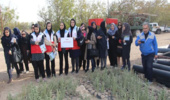 بازدید دبیران جغرافیا و زمین شناسی و گروهی از جوانان جمعیت هلال احمر استان  از تولید نهال در نهالستان سبحان