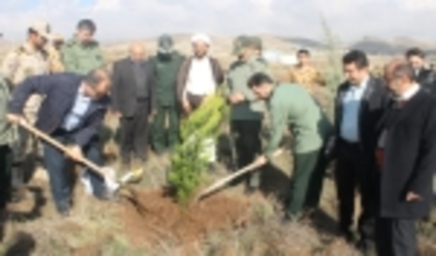 مراسم نهالکاری در پادگان جوادنیا