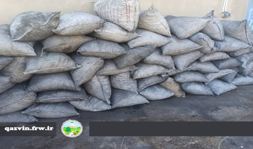کشف 1 تن 900 کیلو گرم زغال قاچاق در قزوین 